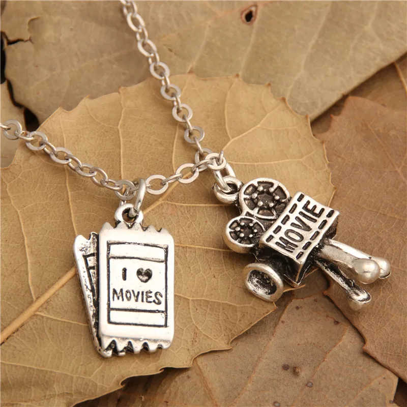 Ожерелье с кинокамерой и инициалом 1 шт. | Украшения аксессуары