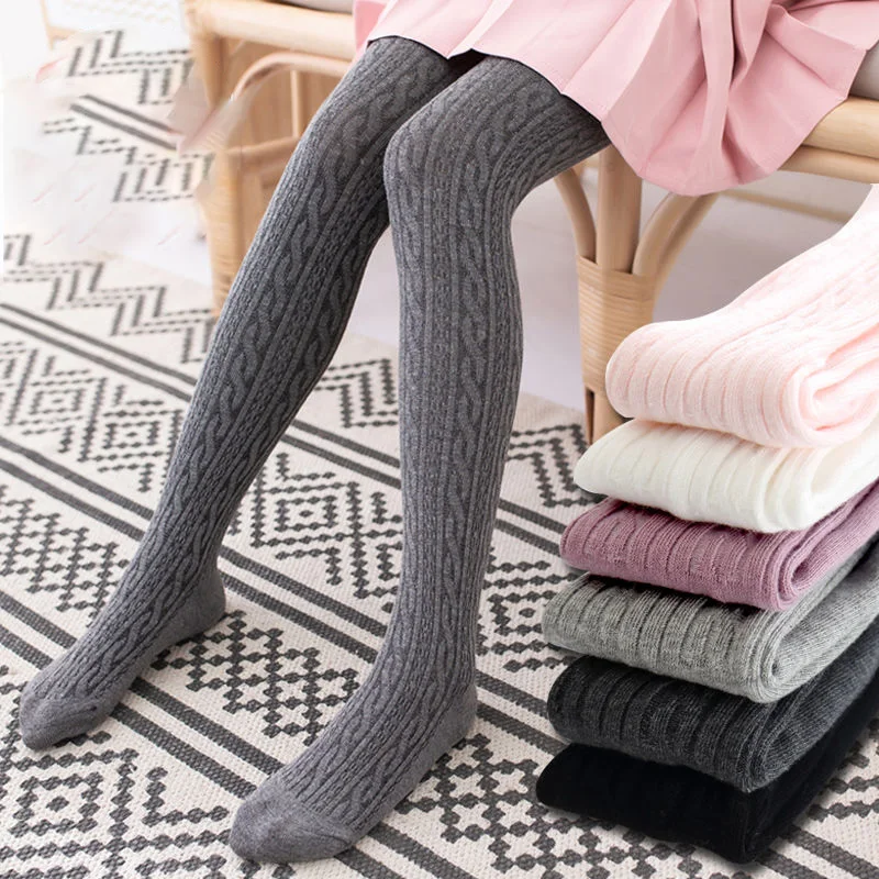 Pantimedias de algod&oacute;n para ni&ntilde;as Oto&ntilde;o Invierno para ni&ntilde;as peque&ntilde;as medias bonitas de punto de Color caramelo pantimedias para ni&ntilde;os medias el&aacute;sticas para ni&ntilde;as calcetines bebe ni&ntilde;a leotardos bebe ni&ntilde;a leotardos ni&ntilde;a-1
