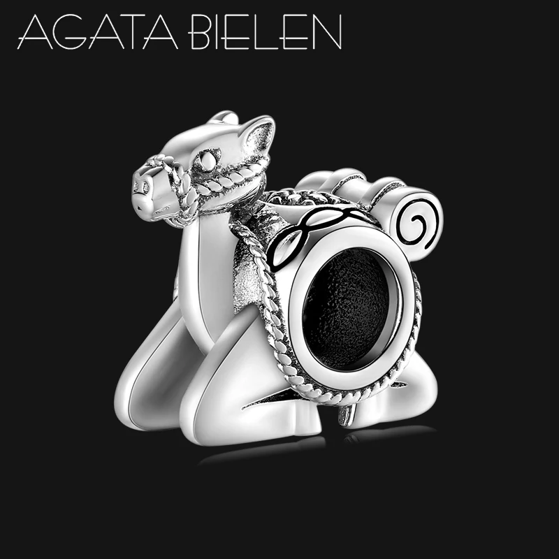 Новый 925 пробы Серебряный туристический экскурсионный в форме верблюда Бисер для