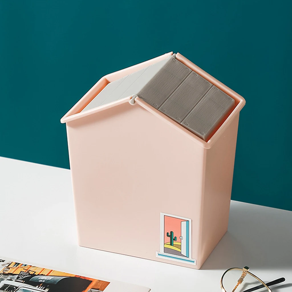 

Tiny Nordic Desktop Trash Can Car with Lid Plastic Garbage Basket Waste Bin Garbage Bin Trashcan