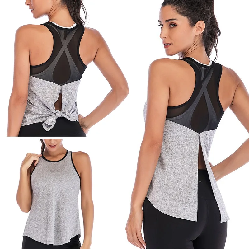 2020 SEXY Sports Shirt Jersey Fitness Bra Top Cover up Workout T-shirts Gym Women Yoga Vest Sportwear Running Suit Singlet | Спорт и