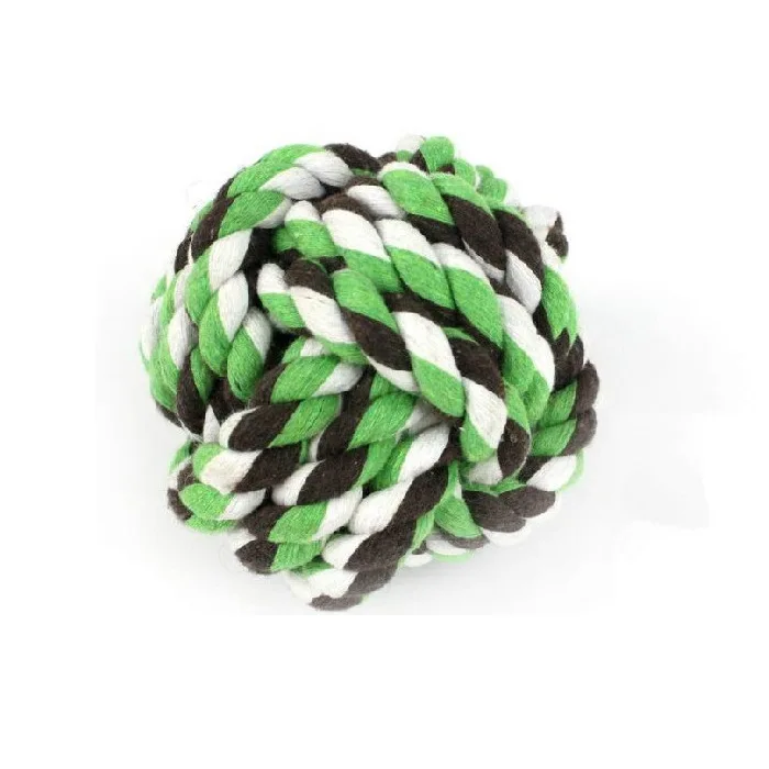 

Бесплатная доставка, Игрушки для маленьких собак, хлопковая веревка для домашних животных, Плетеный мяч 5,5 см, маленький размер, игрушка для ...