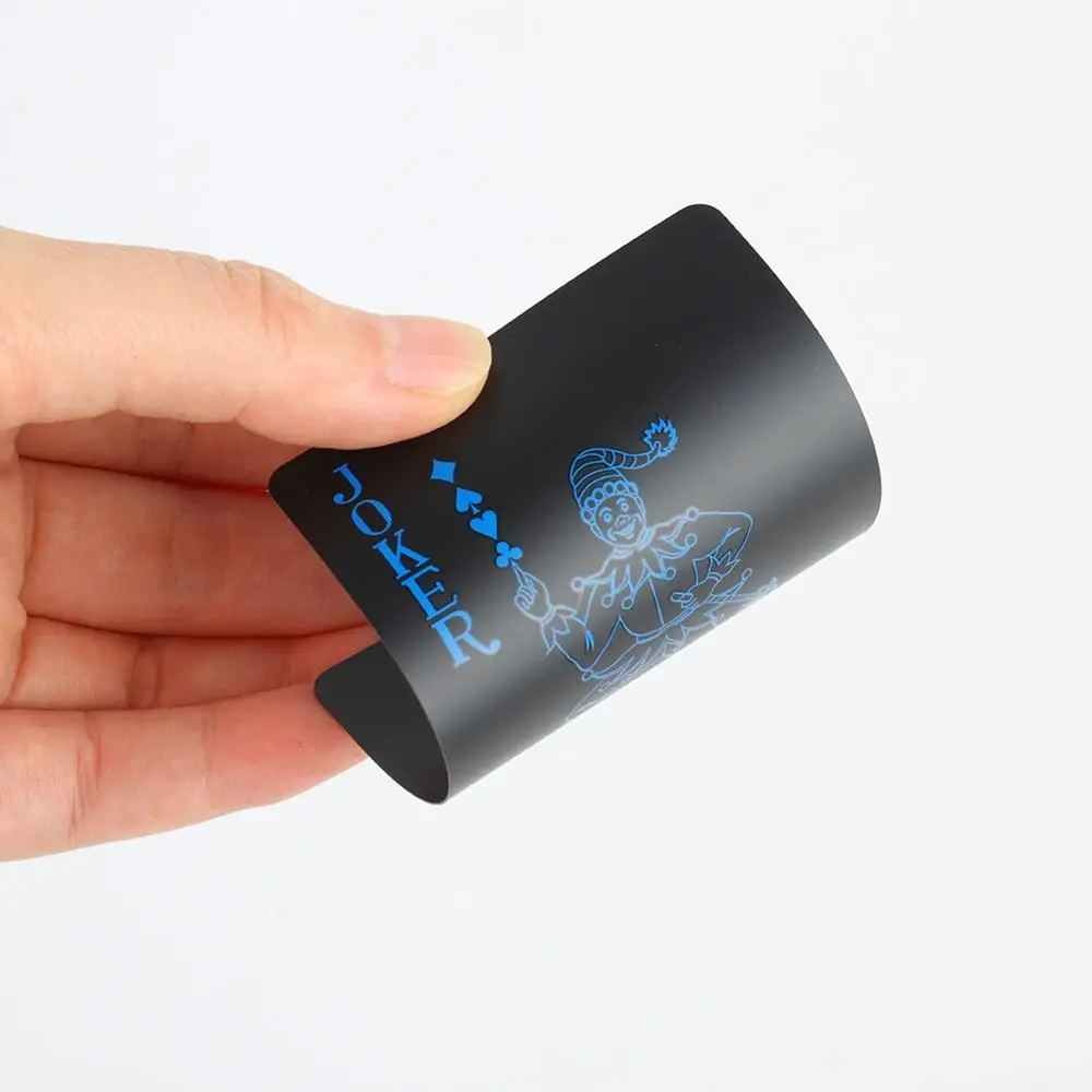 Креативные роскошные черные пластиковые покерные ПВХ водонепроницаемые крутые