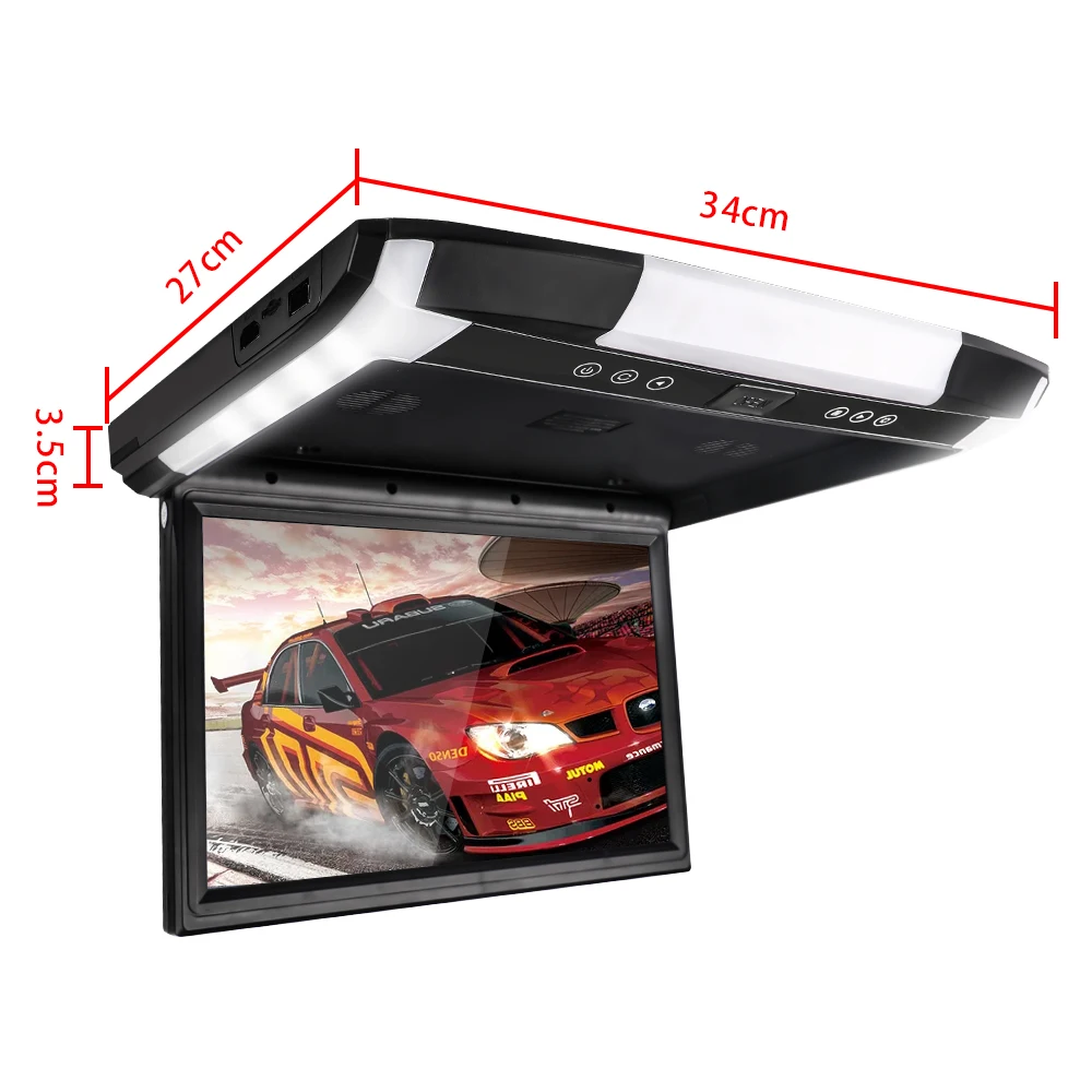 Автомобильный монитор 12 1/10 4 &quotTFT LCD 1080P с креплением на крышу автомобильный MP5