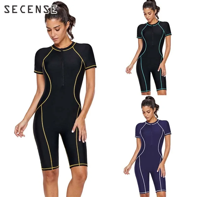 

XXXL сексуальный танкини, набор, Для женщин костюм для серфинга Для женщин короткий рукав короткий гидрокостюм на молнии Дайвинг плотно цельн...