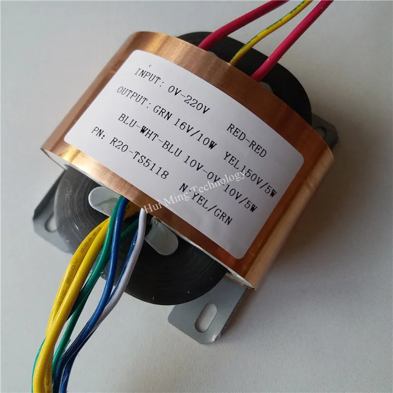 150V 0.033A 16V 0.62A 10V 0 0.25A R Core R20 custom transformer 220V вход 20VA медный щит пред усилитель источник