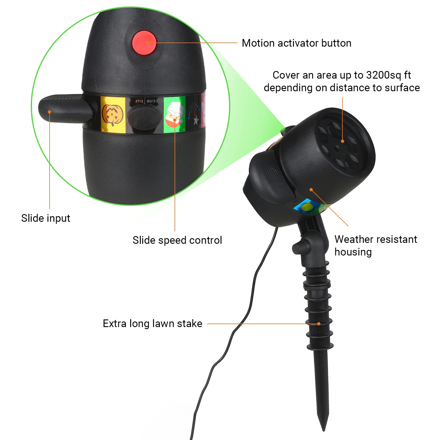 Светодиодная проекционная лампа пленочный проектор декоративные огни с 12