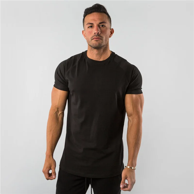 

Pure color man coat summer fitness campaign short sleeve T-shirt