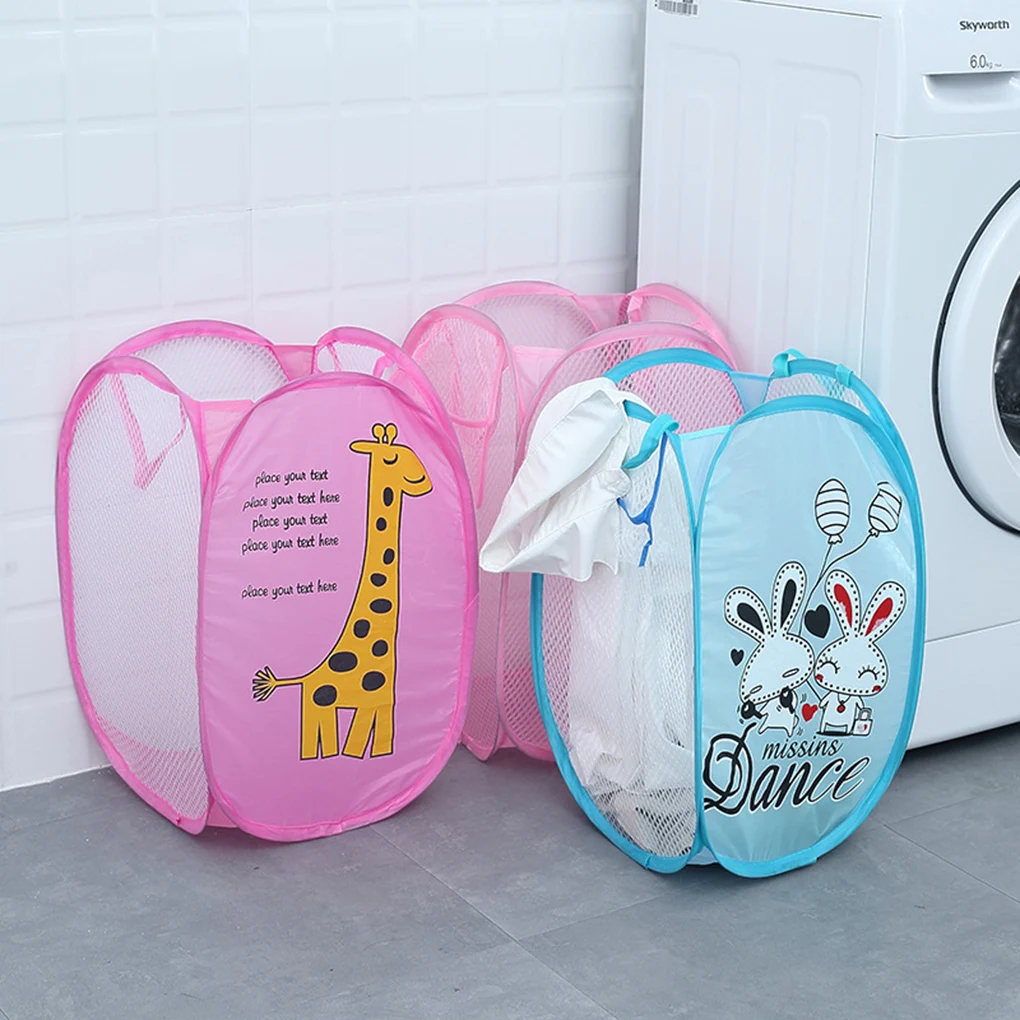 Корзина для белья органайзер мелочей складная мультяшная вместительная корзина