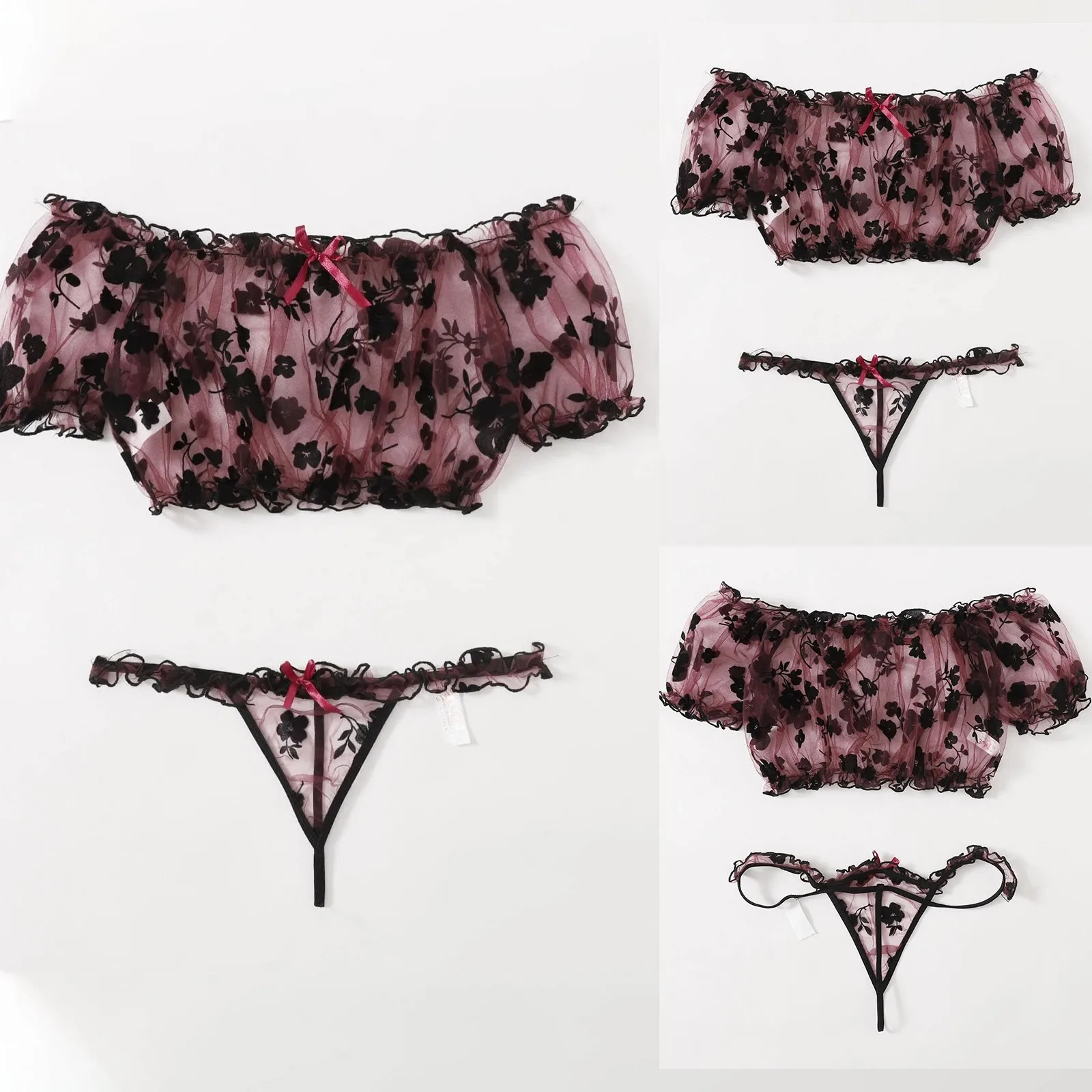 Для женщин нижнее белье сексуальное женское стрингженщины стринги с цветочным