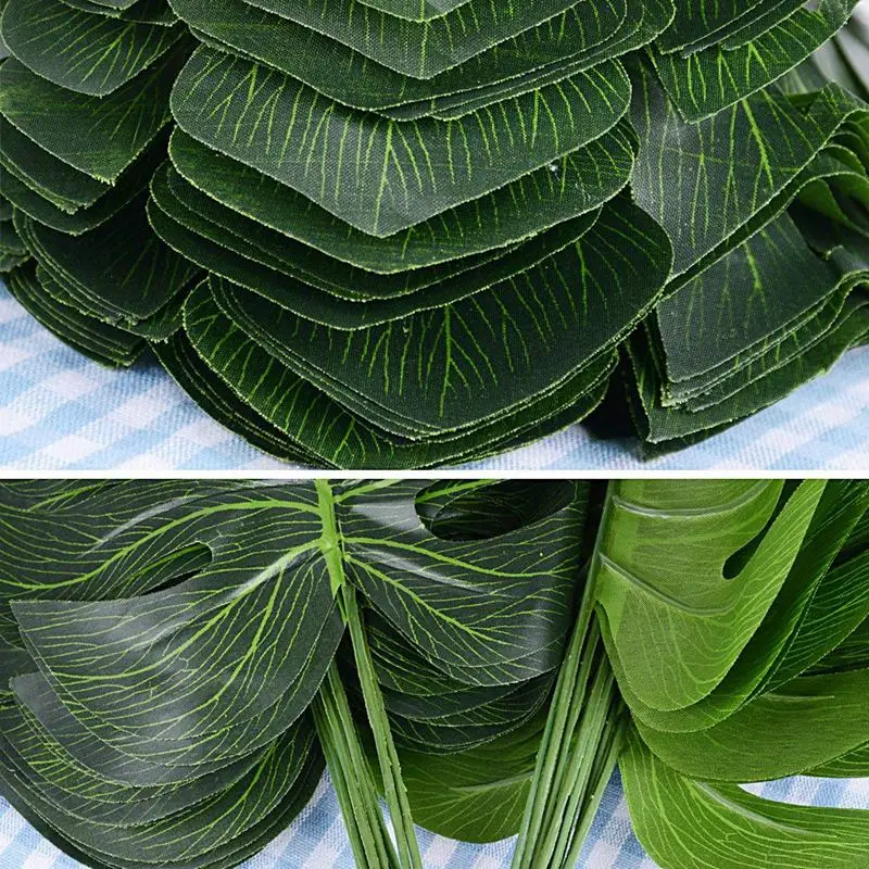 Искусственные искусственные листья тропической пальмы для дома кухни вечерние