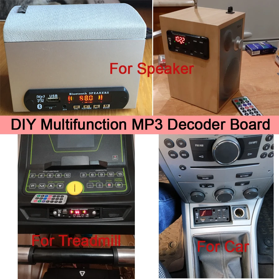 

15W/25W Amplifier MP3 Decoder Decoding Board Module 5V 12V Car USB MP3 Player WMA WAV TF Card Slot USB FM Board Module Wireless