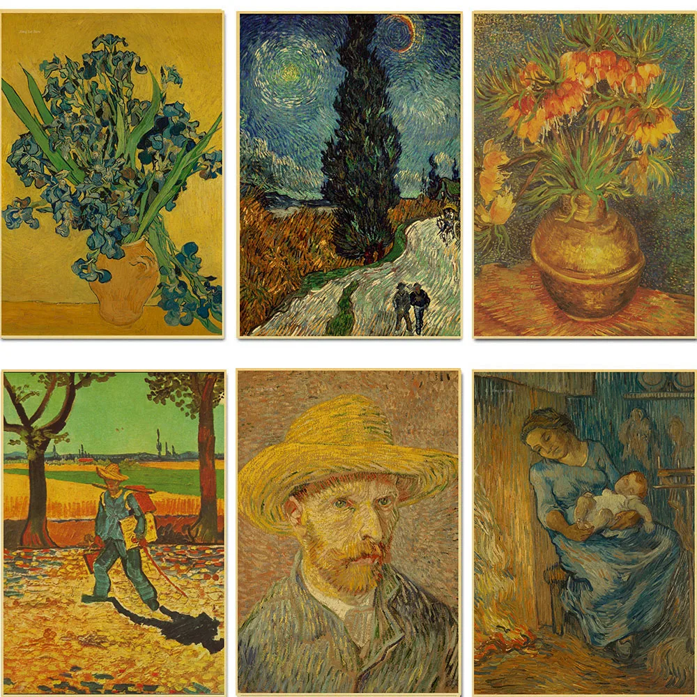 Ван Гог работает высокого качества ретро постер винтажный на стену Декор для