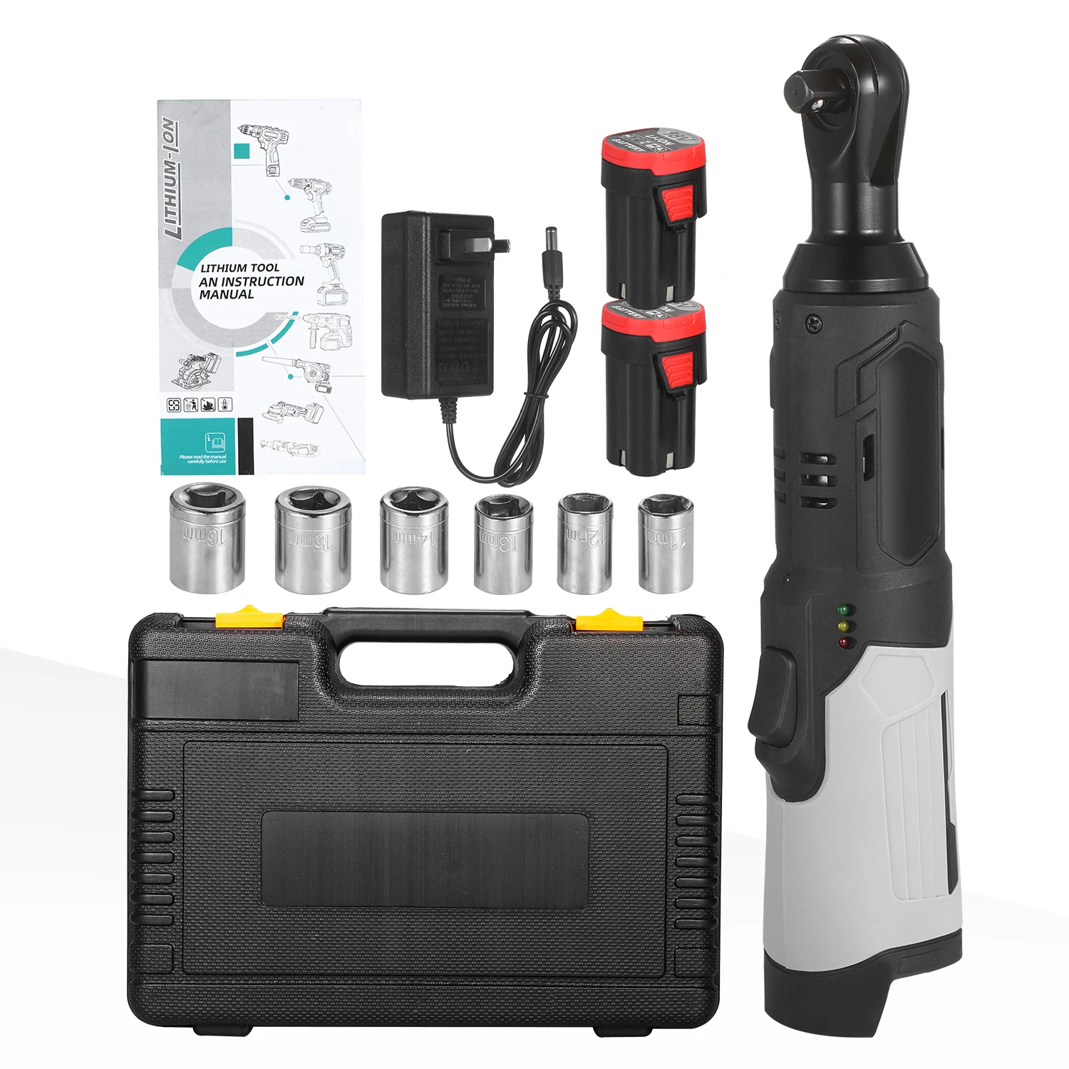 Портативный профессиональная аккумуляторная Электрический ключ с трещоткой 3/8