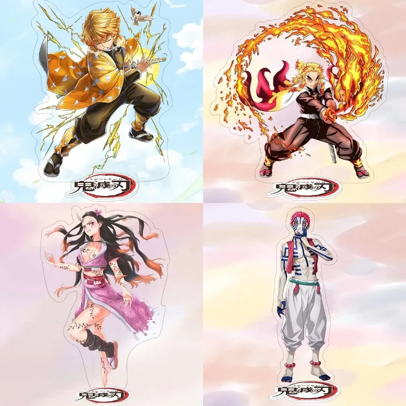 

Anime Demon Slayer Kimetsu No Yaiba Kamado Tanjirou Nezuko Kanawo Zenitsu Inosuke Acrylic Figure Rengoku Stand Christmas Gift
