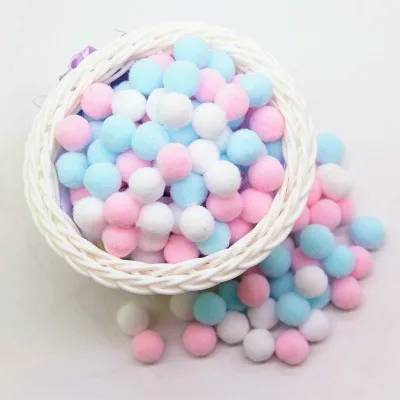 131625 20g Мини пушистый помпон смешанных цветов, мягкие помпоны, плюшевые шарики 8, 10, 15, 20, 25, 30 мм, помпон для свадебного украшения дома, игрушки для рукоделия, 20 г - Цвет: 131625 20g