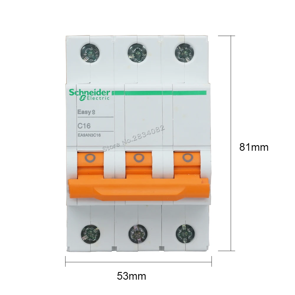 EA9AN C Тип C16 Мини автоматический воздушный выключатель 3P 50 Гц 35 мм Din Rail шунтирующая