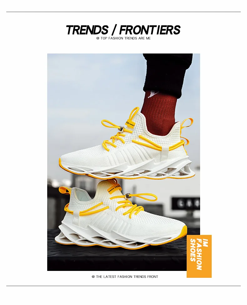 Mens Athletic Walking Running Shoes Blade Sneakers Mesh Training Sport Trail Running Shoes for Man Jogging Non Slip Tennis Shoe