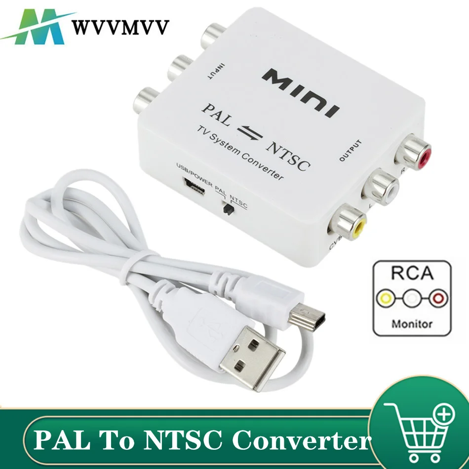 Двухсторонний ТВ конвертер Mini PAL NTSC переключатель в композитные