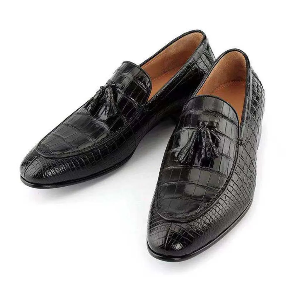 

hexiaofengdedian men dress shoes men formal shoes male crocodile leather shoes men crocodile shoes