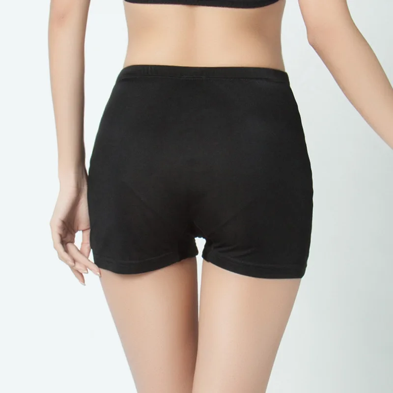100% шелковые женские безопасные короткие брюки черные белые фиолетовые трусики