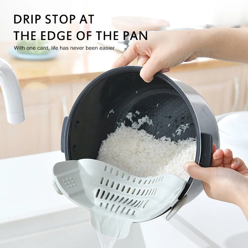 1 чехол из поликарбоната и Силикона Дуршлаги Кухня клип на сито для кастрюли