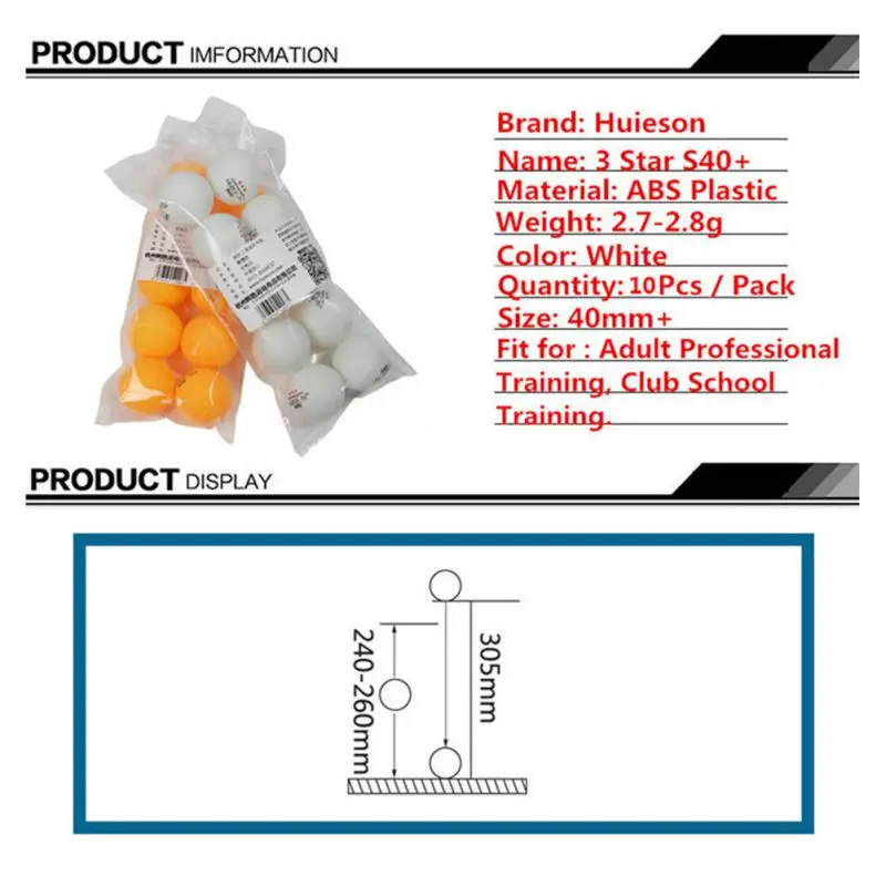 

10 Pcs/bag Of Professional Table Tennis Balls 3 Star 40mm Diameter 2.9g Table Tennis Competition Training Ping Pong Balls Yellow