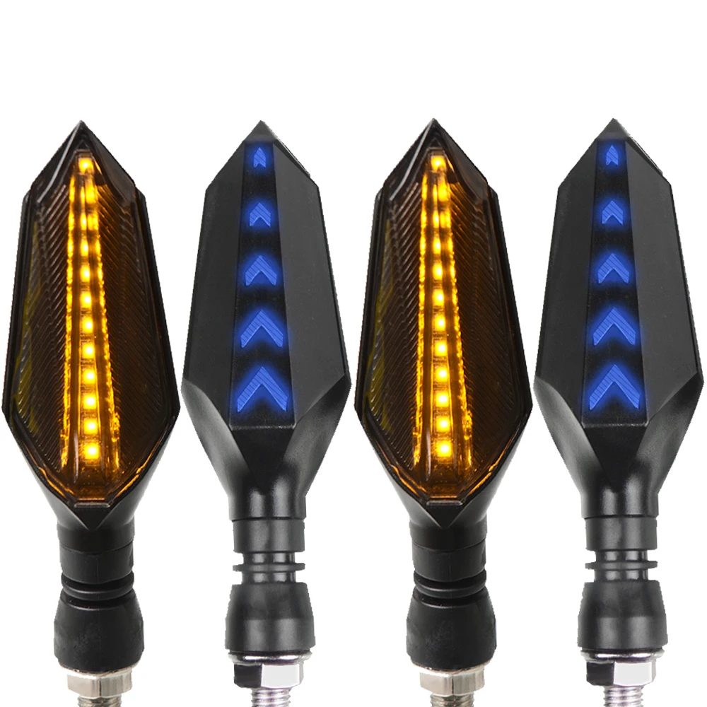 2 pais blue Light Для Honda CBR 1000 RR 2004 2005 2006 2007 2008 2009 2010 Сигналы поворота для мотоцикла задний фонарь буфер светодиодный течет мигающие лампы - Цвет: 2 pais blue Light