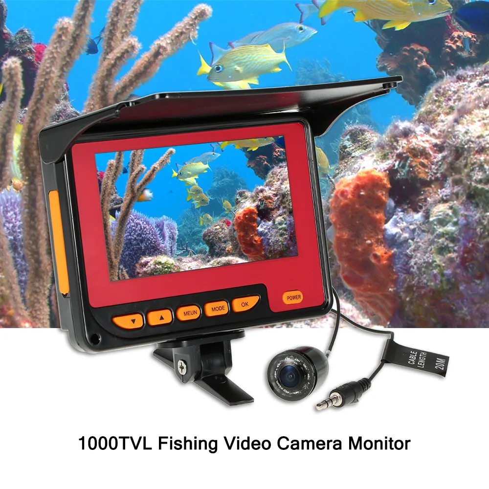 4 3 дюймовый цветной цифровой ЖК дисплей 1000TVL рыболокатор HD IR светодиодный монитор