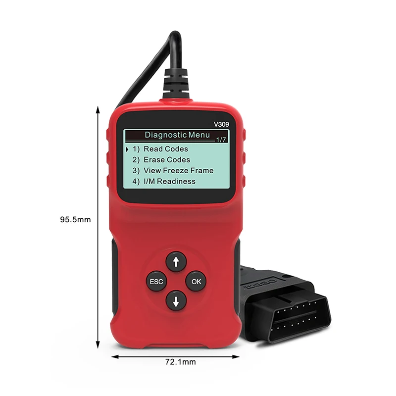 Newly OBDII Auto Diagnostic Scanner V309 Car Coder Reader 8 to 15.5V Repair Tool For 1996 Automobile Erase/Reset Fault Checker | Автомобили