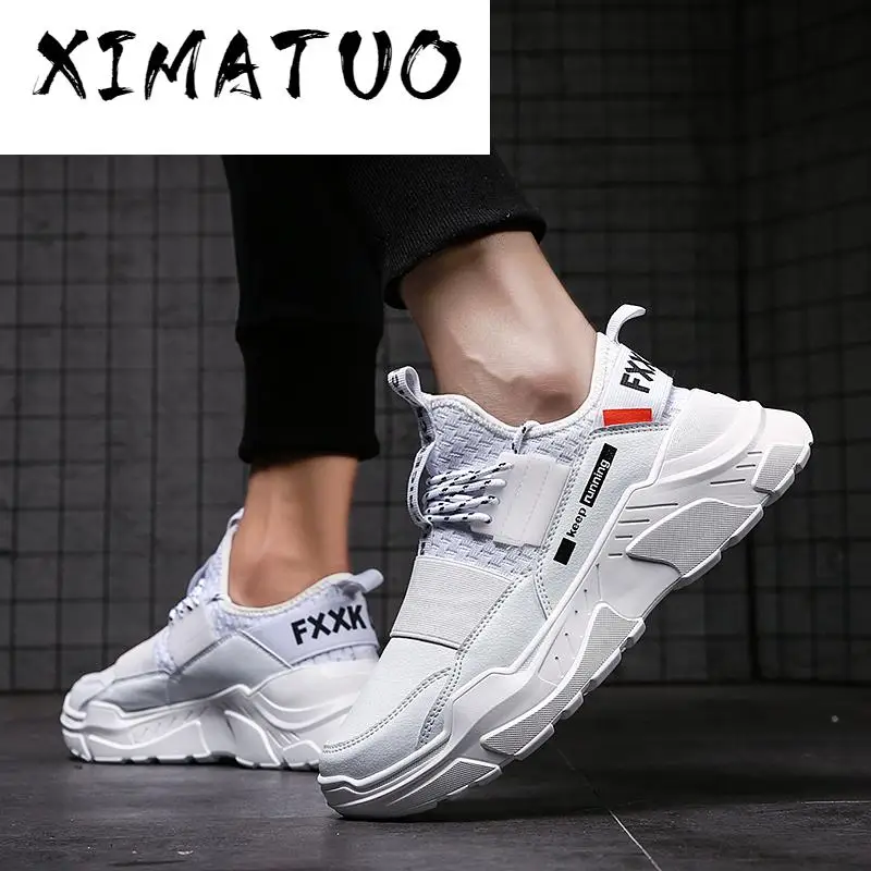 2020 Male Lace-up Men Sneakers High Quality Man Non Slip Comfortable Casual Shoes Mesh Breathable Outdoor Walking | Обувь