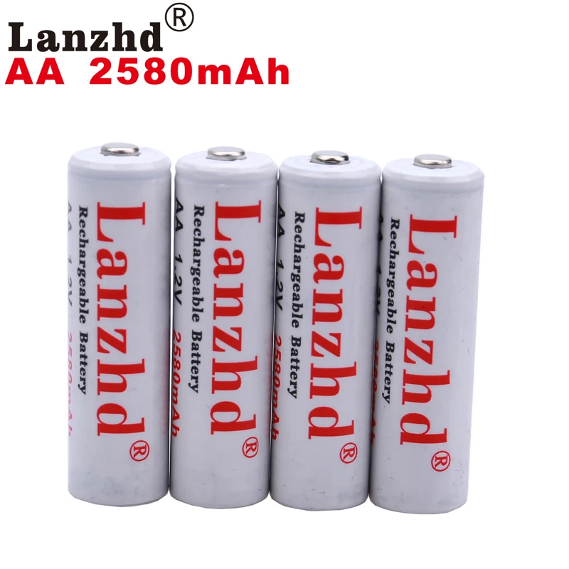 

4PCS/Lot battery AA 1.2V aa battery Pro AA 2580mAh 1.2 V NI-MH For flashlight toy preheated rechargeable batteries lithium