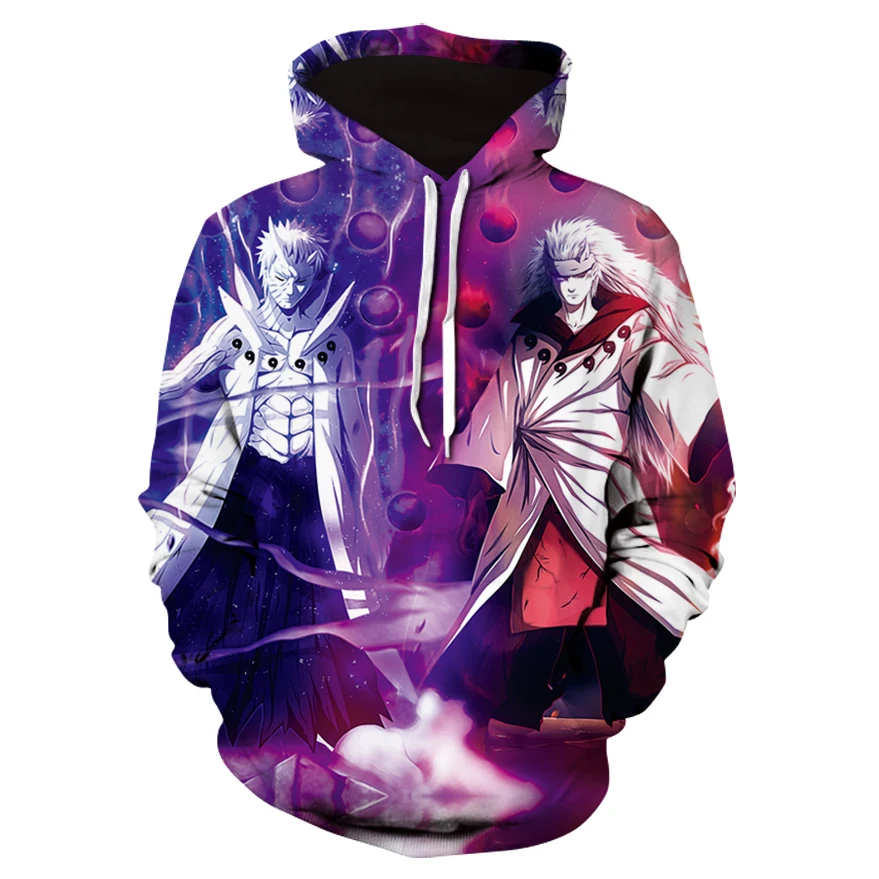 

2020Anime Naruto Men/women 3D Hoodies Sweatshirt Fashion Sasuke Kakashi Cartoon Casual Harajuku Hoody Autumn Thin Coat Streetwea