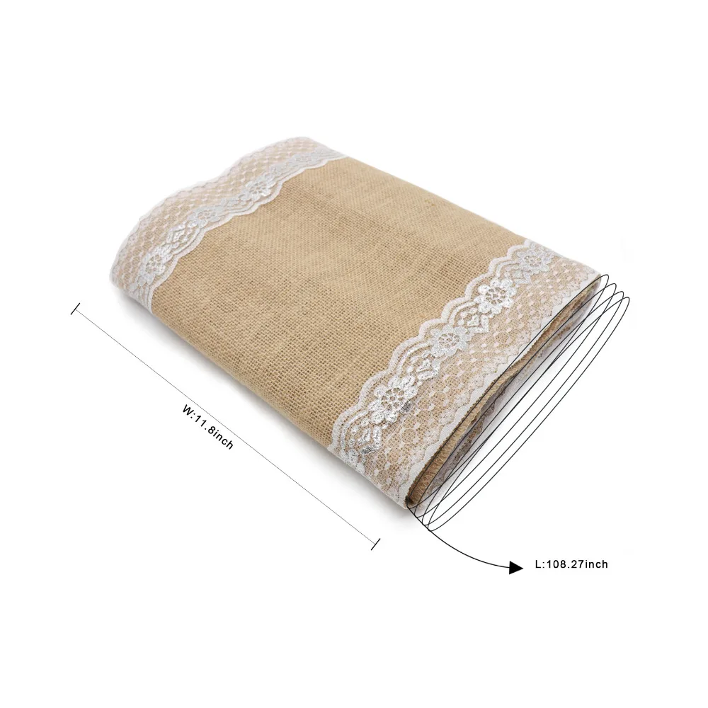 Натуральное полотно, мешковина из джутовой конопляной ткани, винтажное украшение для свадебной вечеринки