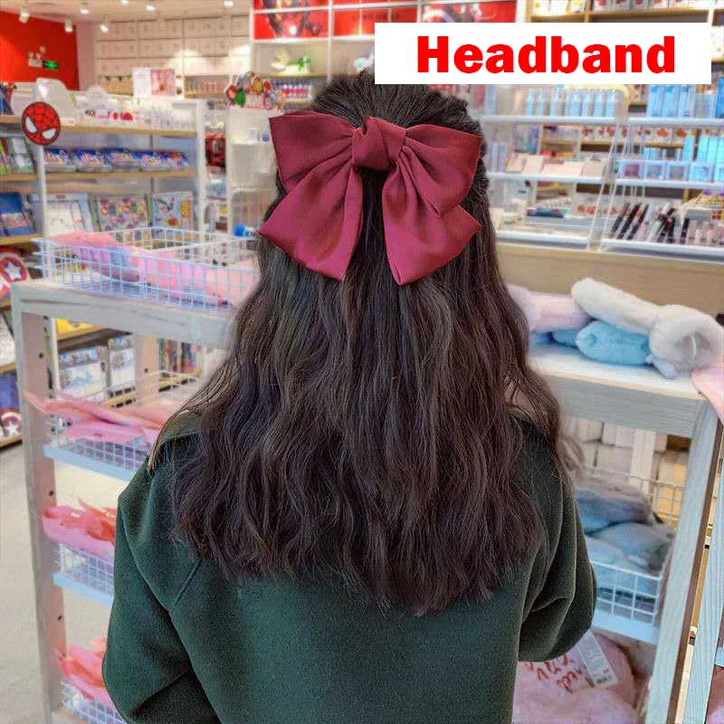 

Women Japanese Bow Headbands Sweet Hair Rope Charming Web Celebrity Hair Ponytail Elastic Rope SK88