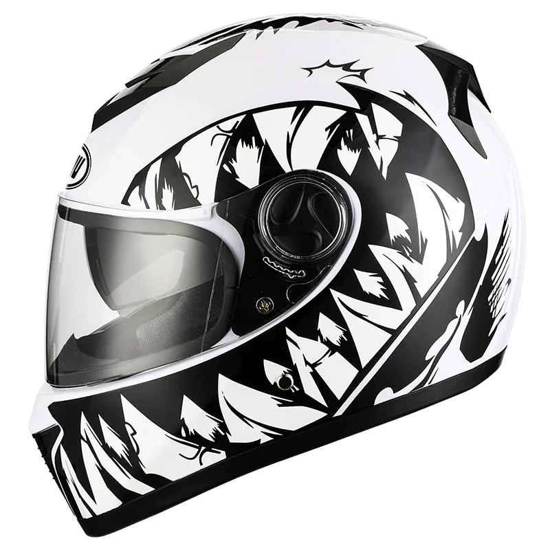 

2021 Full Face motorcycle helmet dual visor DOT skull pattern safety racingMotocross helmet casco capacete for man women