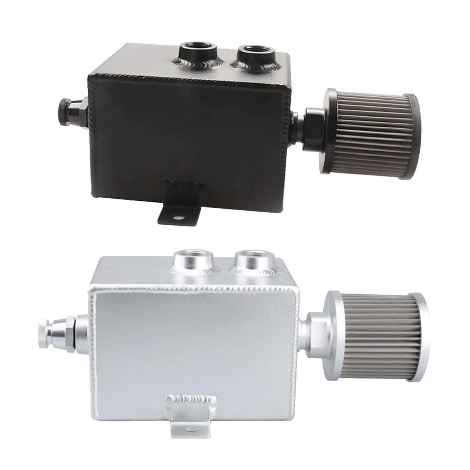 

2L General Aluminum Alloy Oil Reservoir Catch Can Tank Kit Oil Exhaust Pot Square Fuel Tank