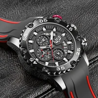 watches mens 2021 lige top brand waterproof clock male silicone strap sport quartz watch for men big dial chronograph wristwatch