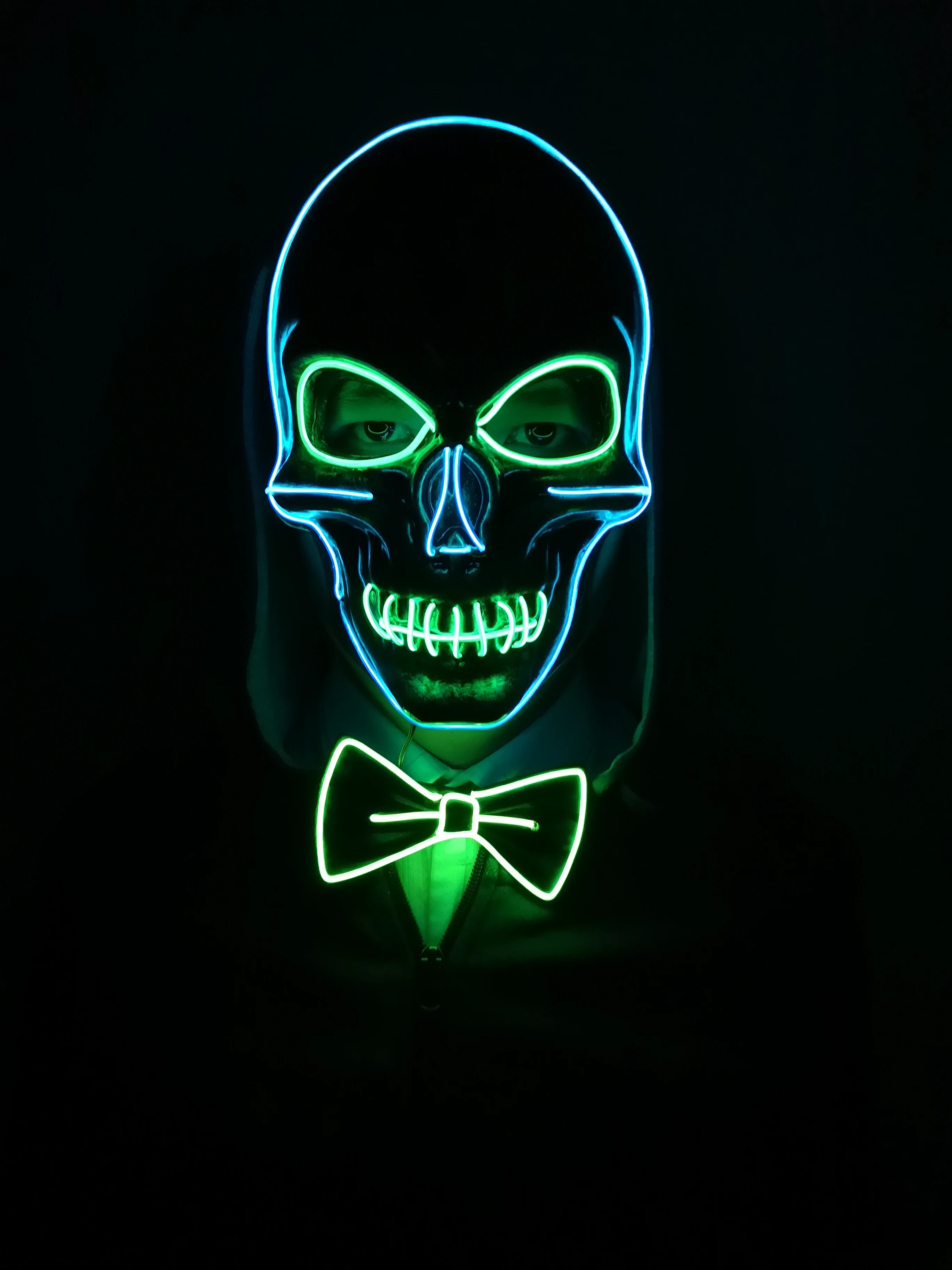 Светодиодный светильник для Хэллоуина страшная маска ужаса черепа светодиодный