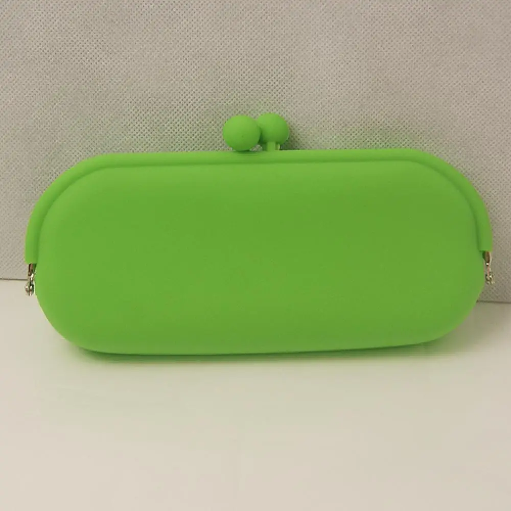 green Модные женские сумки, новинка, конфетный цвет, резиновая силиконовая сумка-кошелек, очки, мобильный телефон, косметический Чехол-кошелек - Цвет: green