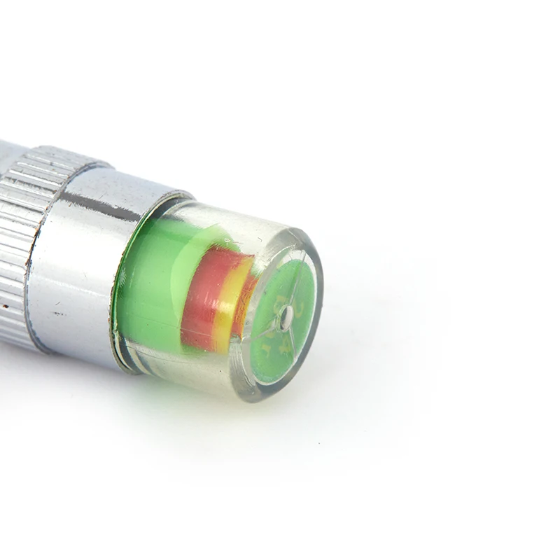 

4 Tire Pressure Monitors Tire Pressure Gauge Alarm Sensor Indicator Valve Cover Sensor Indicator Light 3 Color Eye Alarm New