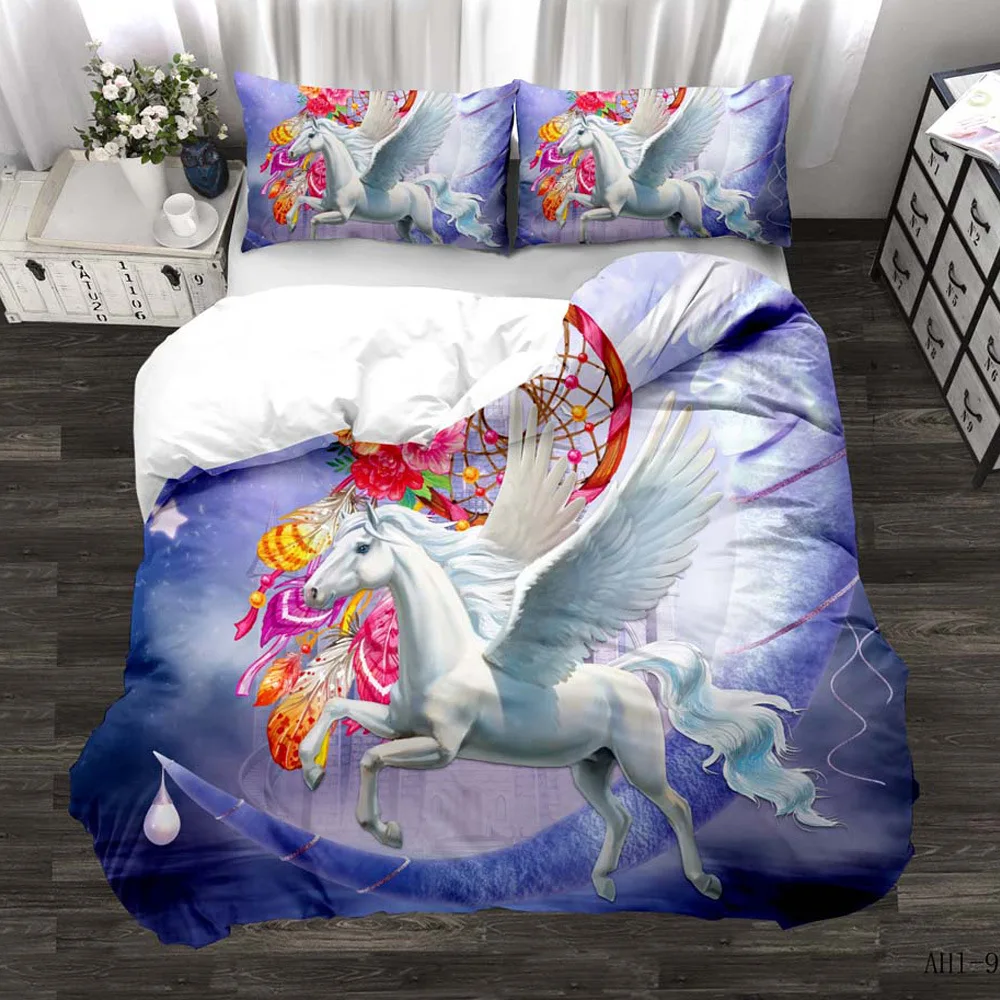 

Hot Style Bedding Set 3d Digital Animals Printing 2/3pcs Duvet Cover Set Single Twin Double Full Queen King Bedroom Decor