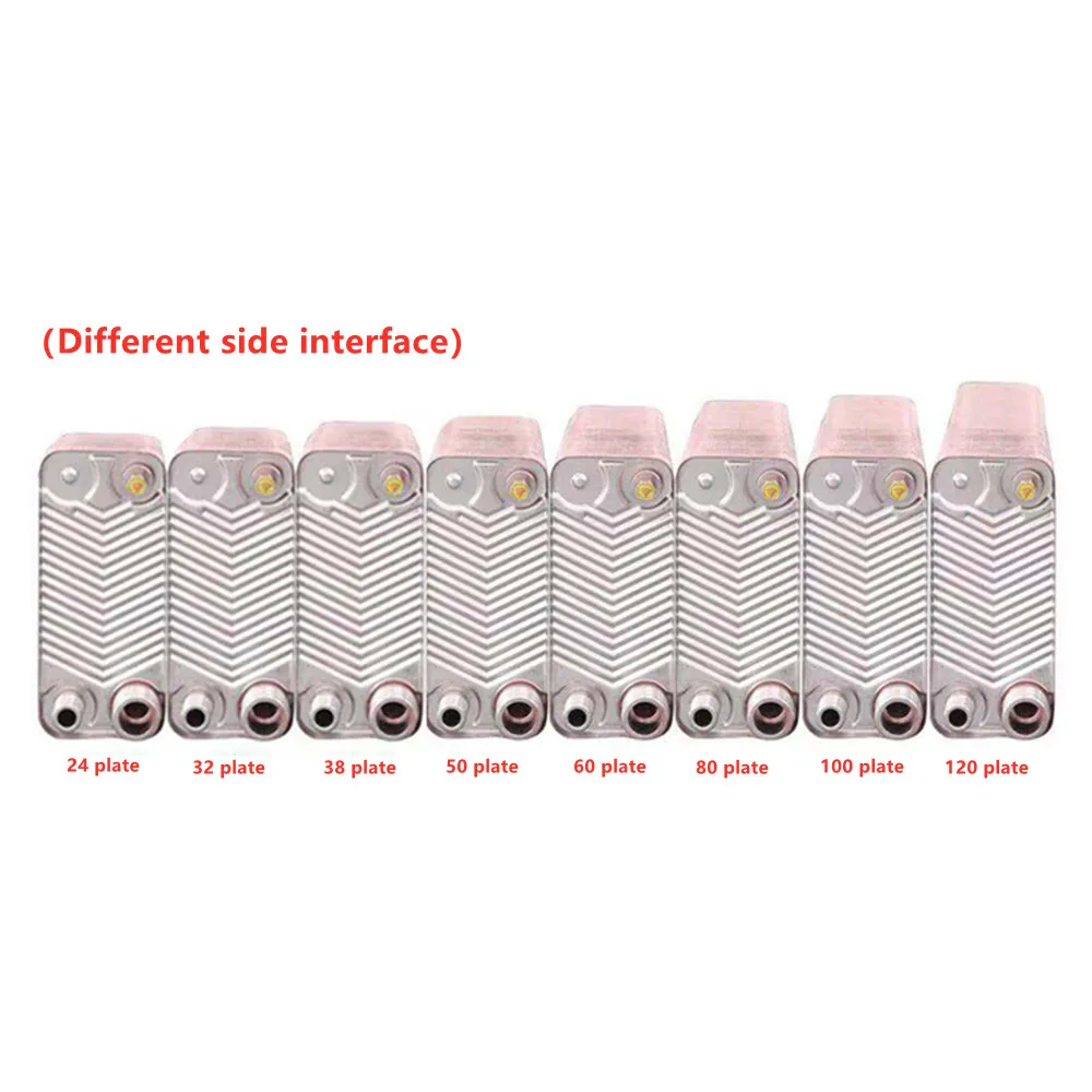 Intercambiador de Calor de acero inoxidable de 60 placas, calentador de agua soldado, enfriador, contador de flujo-5