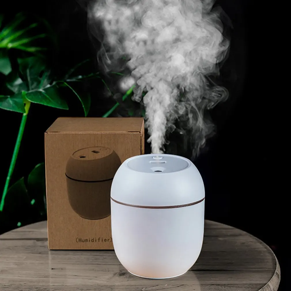 

Portable Humidifier 250Ml Essential Oil Diffuser 2 Modes USB Auto Off With LED Light For Home Car Mist Maker Face Steamer