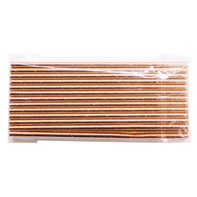 25pcs rose gold 25 шт. зеленый бамбук бумажные, с пандой соломинки свадебной питьевой соломы душа ребенка Дети День рождения украшения товары для праздника - Цвет: 25pcs rose gold