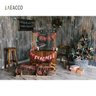 Laeacco Рождественские фоны винтажный деревянный дом Горячая какао корзина фотофоны семейный портрет фотосессия