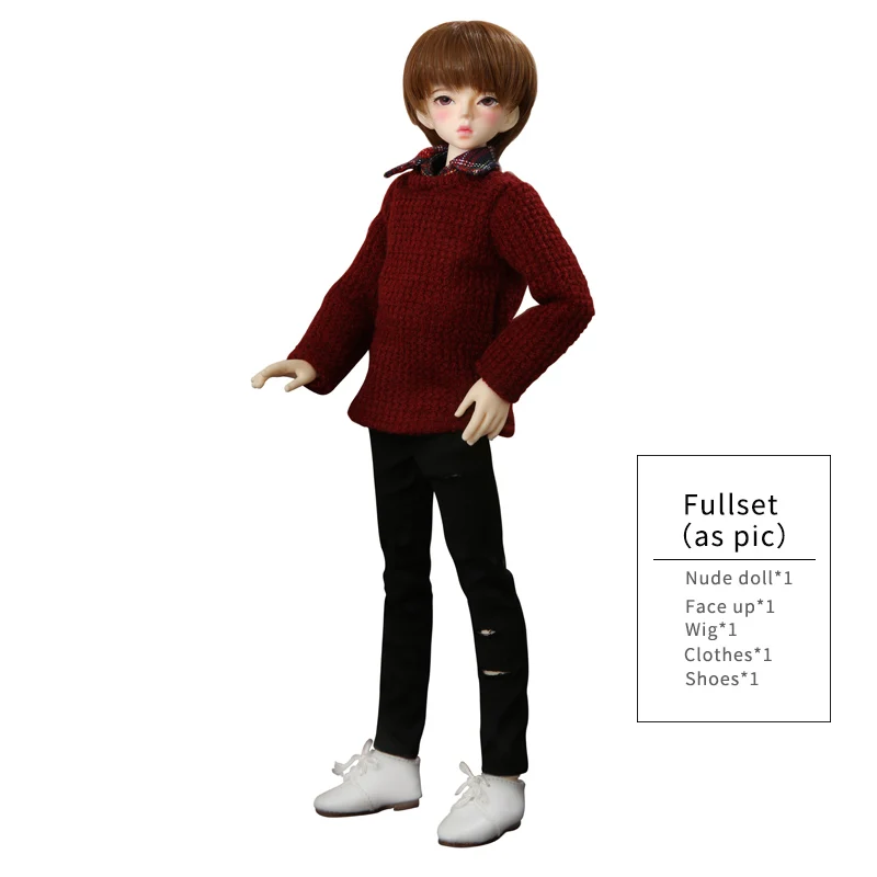 OUENEIFS BJD куклы Lutsbjd 07SP 1/4 модель тела мальчика шарнирная кукла вторичный элемент мир - Цвет: Fullset as pic