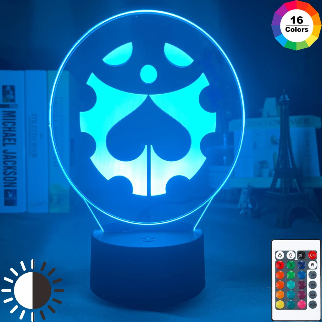 

Светодиодный ночник с логотипом манга Джоджо невероятные приключения, сенсорный цветной светильник для детской спальни, Декор 3d, Подарочны...