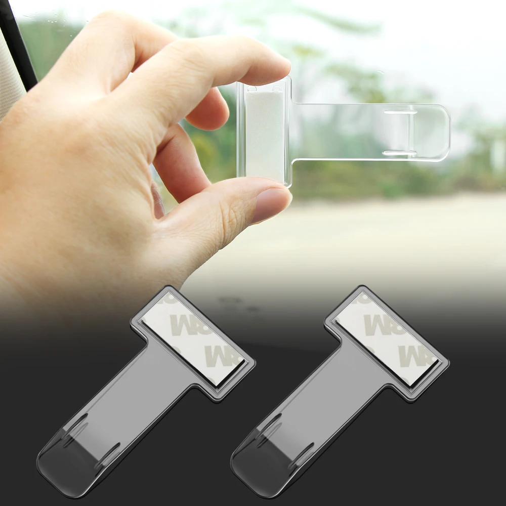 

2pcs Car Parking Ticket Holder Clip Sticker for audi a6 c6 a4 b7 citroen skoda octavia a7 Tesla Model S / 3 / X