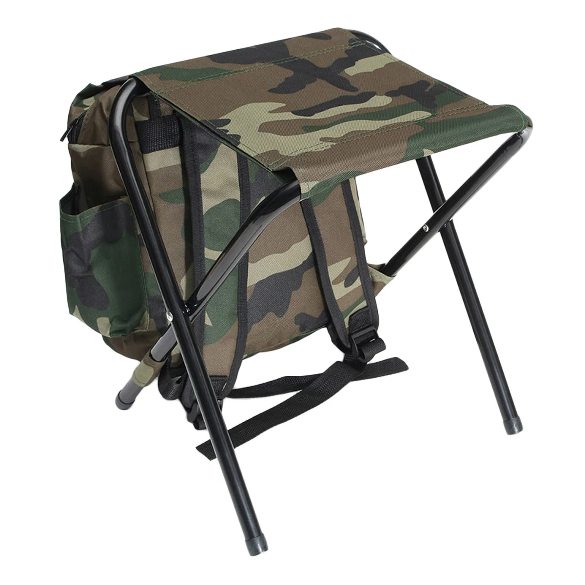 

Outdoor Camo Folding Chair Fishing Portable Stool Large Capacity Sketch One Piece Set Backpack Hiking Waterproof Seat Bag